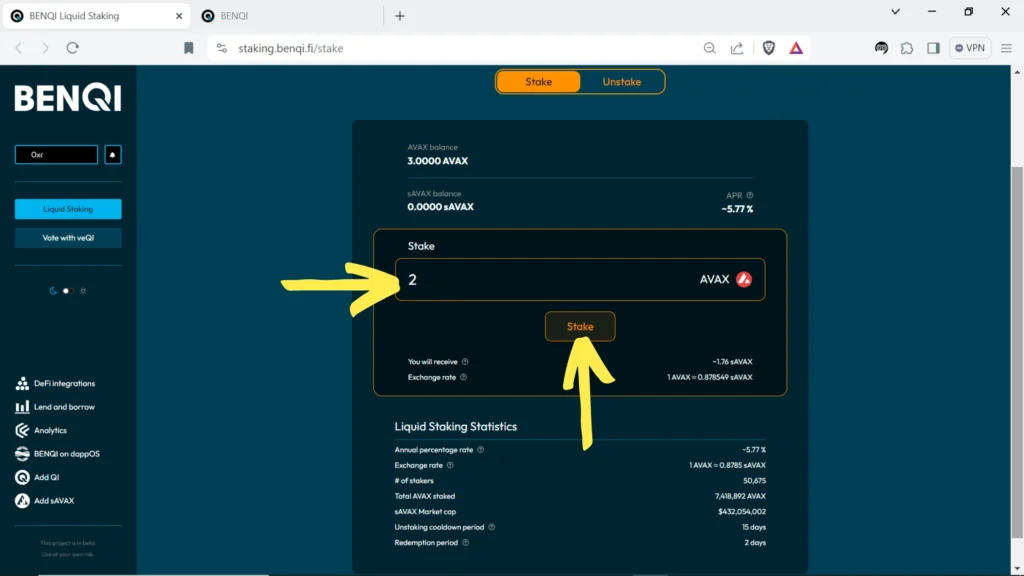 AVAX liquid staking, sAVAX tokens, Avalanche liquid staking, Benqi liquid staking, QI tokens, veQI tokens, how to stake QI tokens, why stake QI tokens, where to stake QI tokens, vote for AVAX validators, why vote with veQI, Metamask
