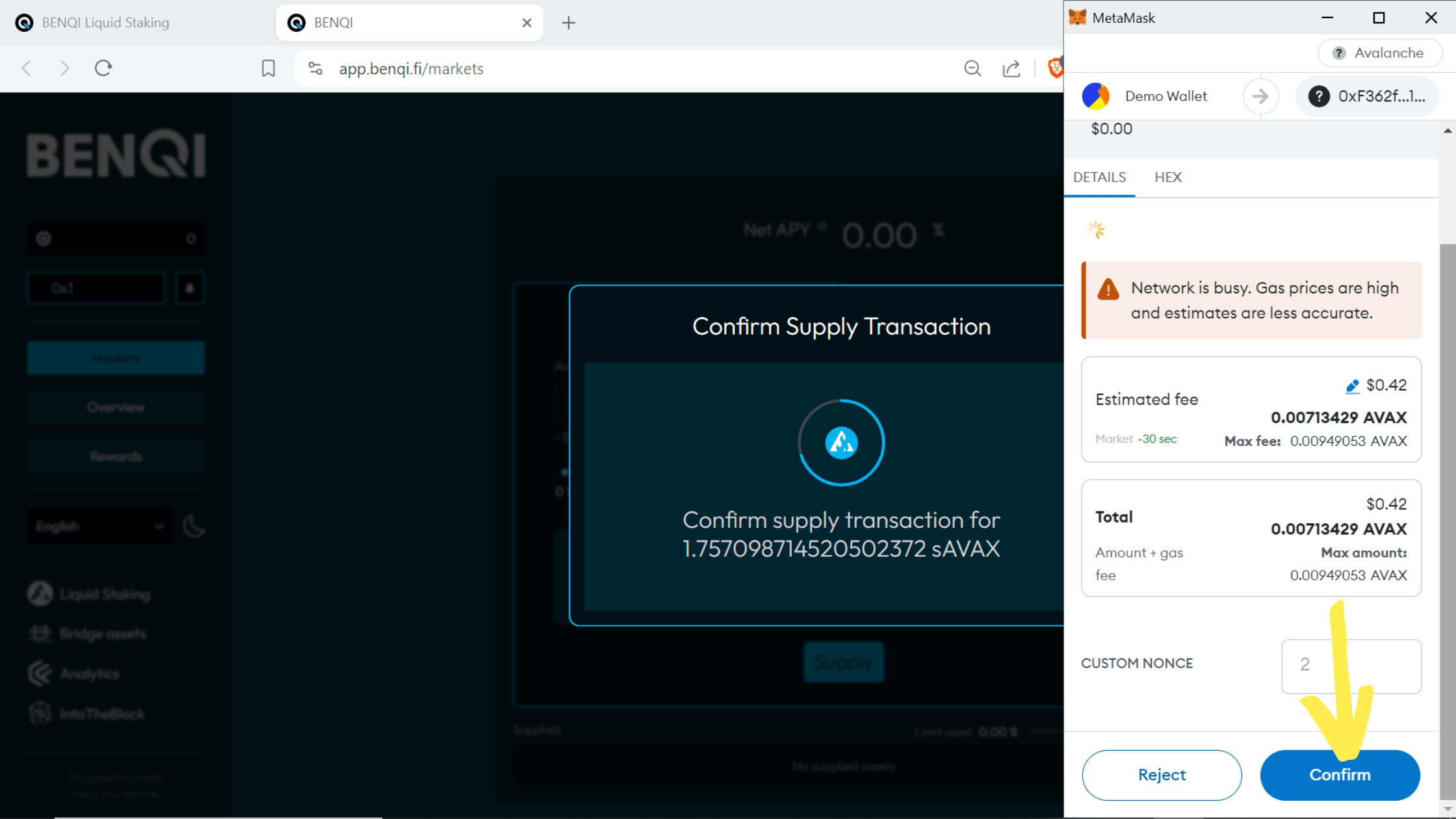 AVAX liquid staking, sAVAX tokens, Avalanche liquid staking, Benqi liquid staking, QI tokens, veQI tokens, how to stake QI tokens, why stake QI tokens, where to stake QI tokens, vote for AVAX validators, why vote with veQI, Metamask