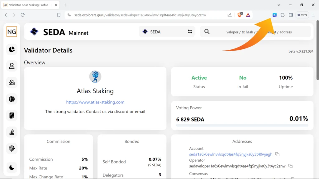 Seda protocol, Seda network, Seda Cosmos network, SEDA token, SEDA validator, where to stake SEDA, the best place to stake SEDA tokens, stake SEDA using Keplr browser wallet, stake SEDA in Keplr desktop, stake SEDA with Keplr extension, SEDA staking rewards
