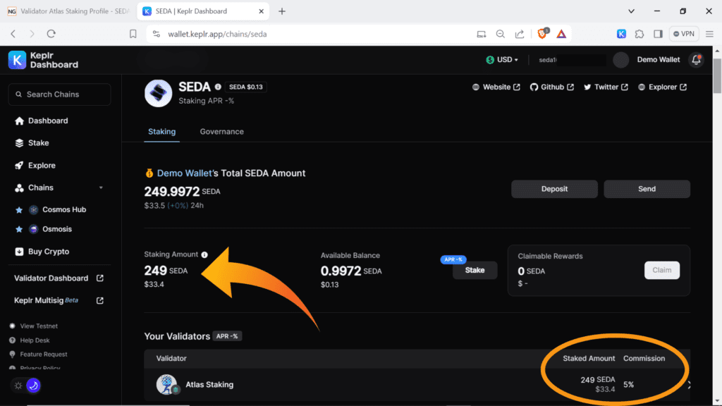 Seda protocol, Seda network, Seda Cosmos network, SEDA token, SEDA validator, where to stake SEDA, the best place to stake SEDA tokens, stake SEDA using Keplr browser wallet, stake SEDA in Keplr desktop, stake SEDA with Keplr extension, SEDA staking rewards
