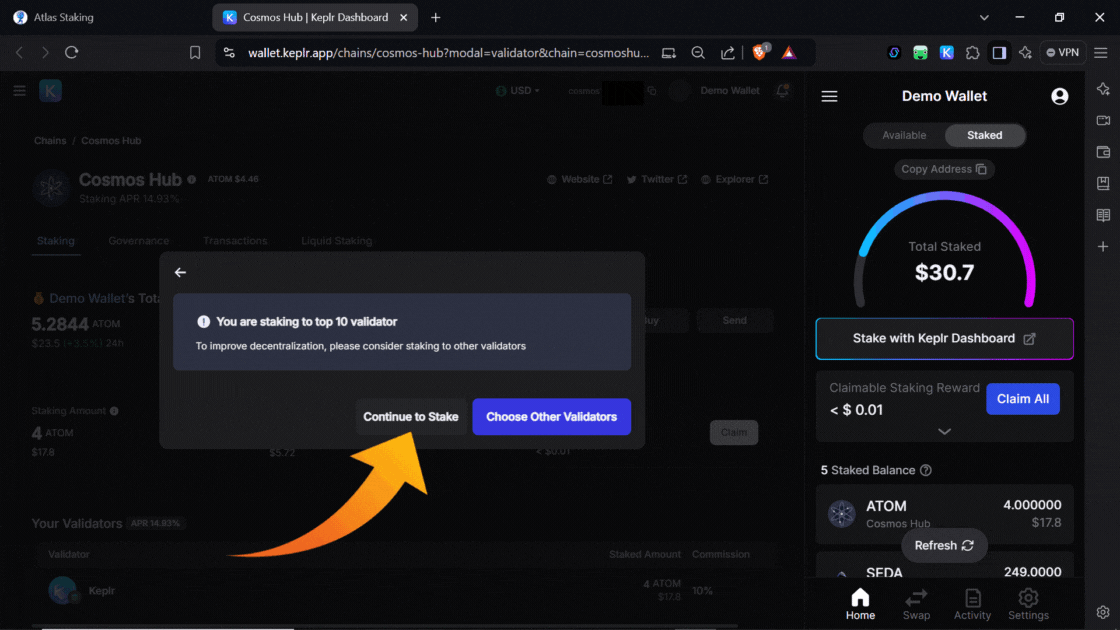 ATOM validator, switch validators in Keplr, how to redelegate using Keplr, where to stake ATOM, how to stake Cosmos ATOM in Keplr, Keplr mobile wallet app, the best place to stake ATOM, the best ATOM validator, which ATOM validator do I choose, how do you stake on Keplr, is ATOM staking worth it, Is ATOM good for staking, ATOM staking APY, What is the reward for ATOM staking, How do I get ATOM on my Keplr wallet, Keplr wallet staking guide, ATOM staking rewards calculator, How to delegate ATOM tokens, Is ATOM Proof of Stake, Does Keplr wallet support ATOM, Trading ATOM on Keplr wallet, How to add ATOM to Keplr wallet, ATOM liquid staking, What wallets support ATOM, Best place to stake ATOM, How long does it take to unstake ATOM, How does ATOM staking work, Should I stake ATOM on Kraken, Should I stake ATOM on Coinbase, staking ATOM on Binance, Is ATOM staking legit, Why is staking ATOM a good idea, Can I restake ATOM, Compound ATOM staking rewards