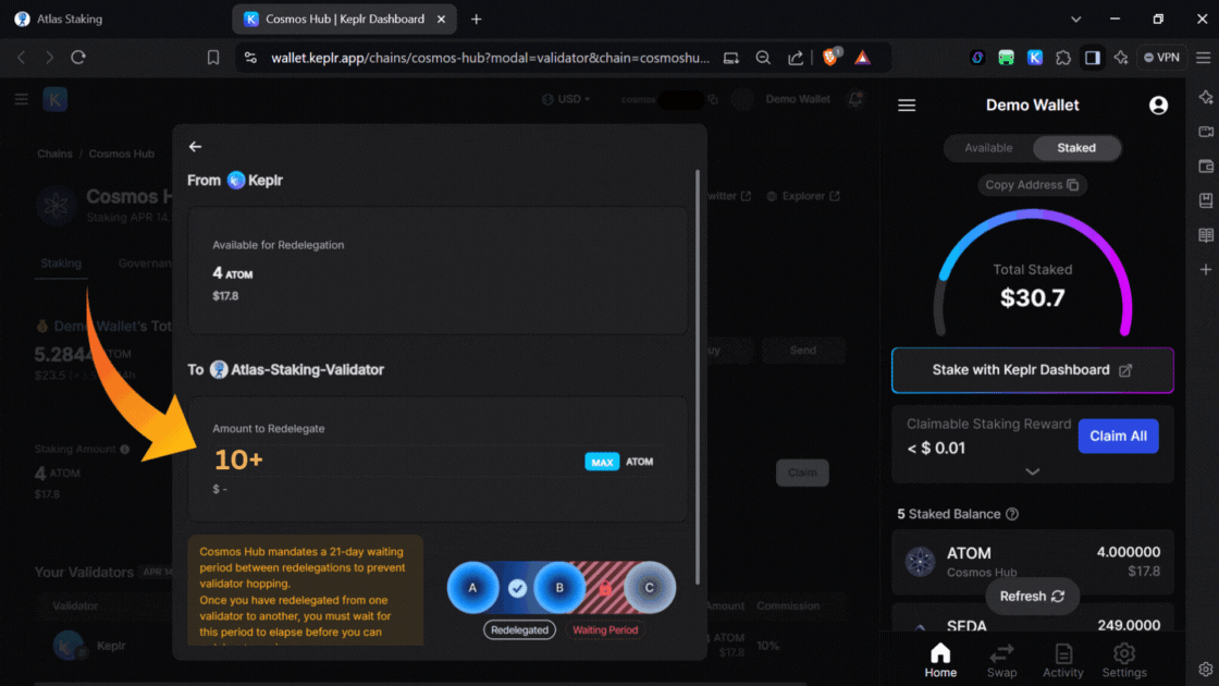 ATOM validator, switch validators in Keplr, how to redelegate using Keplr, where to stake ATOM, how to stake Cosmos ATOM in Keplr, Keplr mobile wallet app, the best place to stake ATOM, the best ATOM validator, which ATOM validator do I choose, how do you stake on Keplr, is ATOM staking worth it, Is ATOM good for staking, ATOM staking APY, What is the reward for ATOM staking, How do I get ATOM on my Keplr wallet, Keplr wallet staking guide, ATOM staking rewards calculator, How to delegate ATOM tokens, Is ATOM Proof of Stake, Does Keplr wallet support ATOM, Trading ATOM on Keplr wallet, How to add ATOM to Keplr wallet, ATOM liquid staking, What wallets support ATOM, Best place to stake ATOM, How long does it take to unstake ATOM, How does ATOM staking work, Should I stake ATOM on Kraken, Should I stake ATOM on Coinbase, staking ATOM on Binance, Is ATOM staking legit, Why is staking ATOM a good idea, Can I restake ATOM, Compound ATOM staking rewards