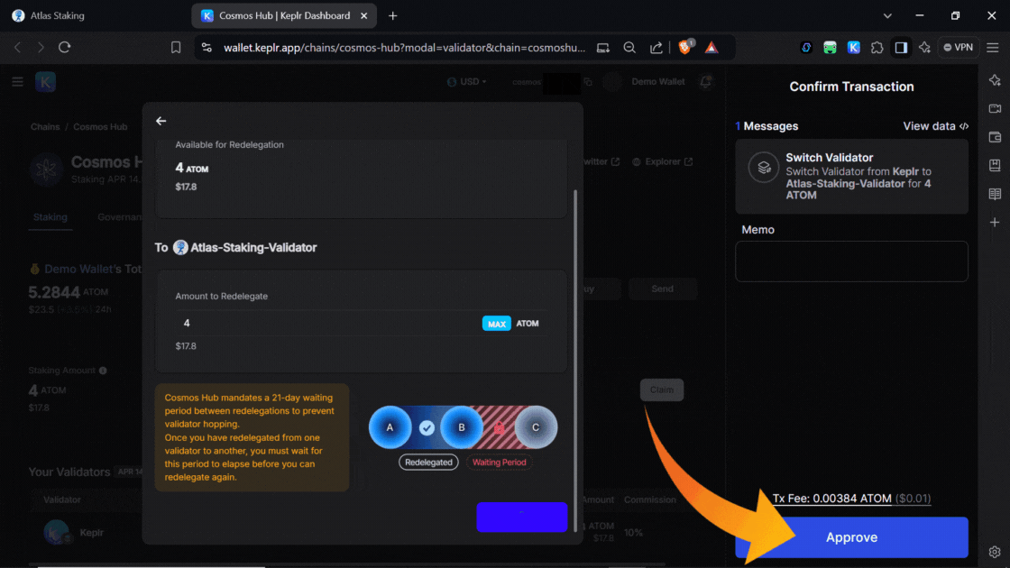 ATOM validator, switch validators in Keplr, how to redelegate using Keplr, where to stake ATOM, how to stake Cosmos ATOM in Keplr, Keplr mobile wallet app, the best place to stake ATOM, the best ATOM validator, which ATOM validator do I choose, how do you stake on Keplr, is ATOM staking worth it, Is ATOM good for staking, ATOM staking APY, What is the reward for ATOM staking, How do I get ATOM on my Keplr wallet, Keplr wallet staking guide, ATOM staking rewards calculator, How to delegate ATOM tokens, Is ATOM Proof of Stake, Does Keplr wallet support ATOM, Trading ATOM on Keplr wallet, How to add ATOM to Keplr wallet, ATOM liquid staking, What wallets support ATOM, Best place to stake ATOM, How long does it take to unstake ATOM, How does ATOM staking work, Should I stake ATOM on Kraken, Should I stake ATOM on Coinbase, staking ATOM on Binance, Is ATOM staking legit, Why is staking ATOM a good idea, Can I restake ATOM, Compound ATOM staking rewards