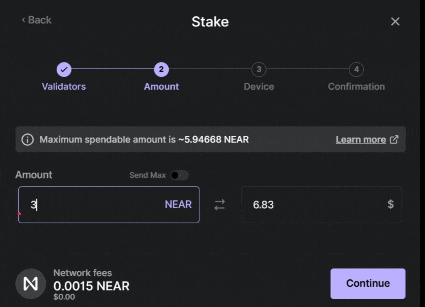 STAKE NEAR WITH LEDGER