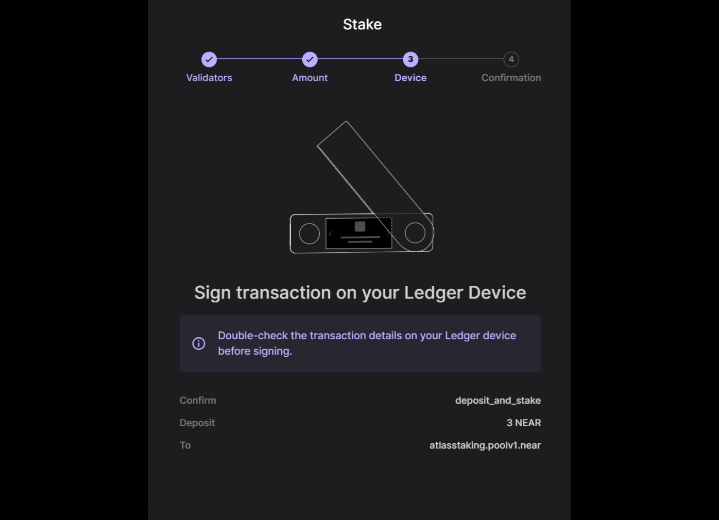 STAKE NEAR WITH LEDGER