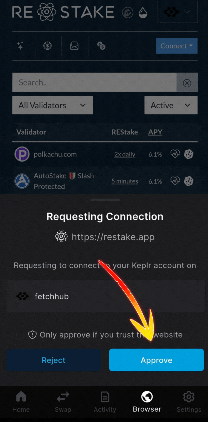 Are staking rewards automatically staked, What is auto compound staking, How often do you get rewards for staking, Are staking rewards compounded, Which is the highest paying auto staking & auto-compounding protocol, Is crypto staking compounded daily, What is the best staking platform, What are the best staking tokens, What is the daily compounding reward, What is the best auto compounding crypto, Is it better to compound daily or monthly, How can I earn daily compound interest, how to autocompound staking rewards, FET validator, FET restaking, How to stake FET tokens, The best FET protocol validator, Where to stake FET, REstake app, Atlas Staking