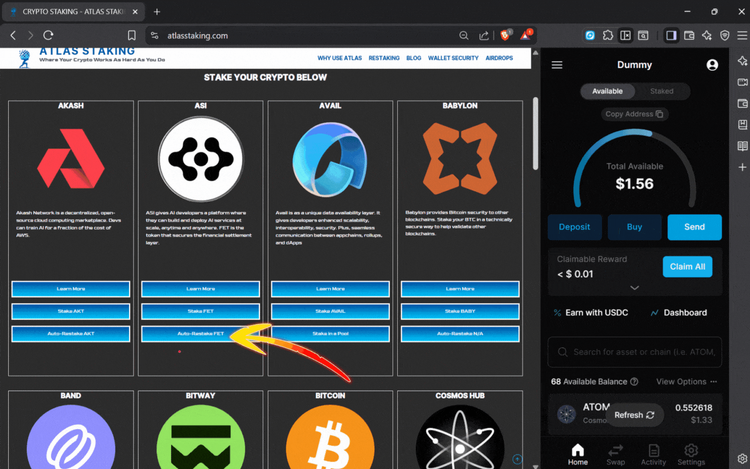 Are staking rewards automatically staked, What is auto compound staking, How often do you get rewards for staking, Are staking rewards compounded, Which is the highest paying auto staking & auto-compounding protocol, Is crypto staking compounded daily, What is the best staking platform, What are the best staking tokens, What is the daily compounding reward, What is the best auto compounding crypto, Is it better to compound daily or monthly, How can I earn daily compound interest, how to autocompound staking rewards, FET validator, FET restaking, How to stake FET tokens, The best FET protocol validator, Where to stake FET, REstake app, Atlas Staking