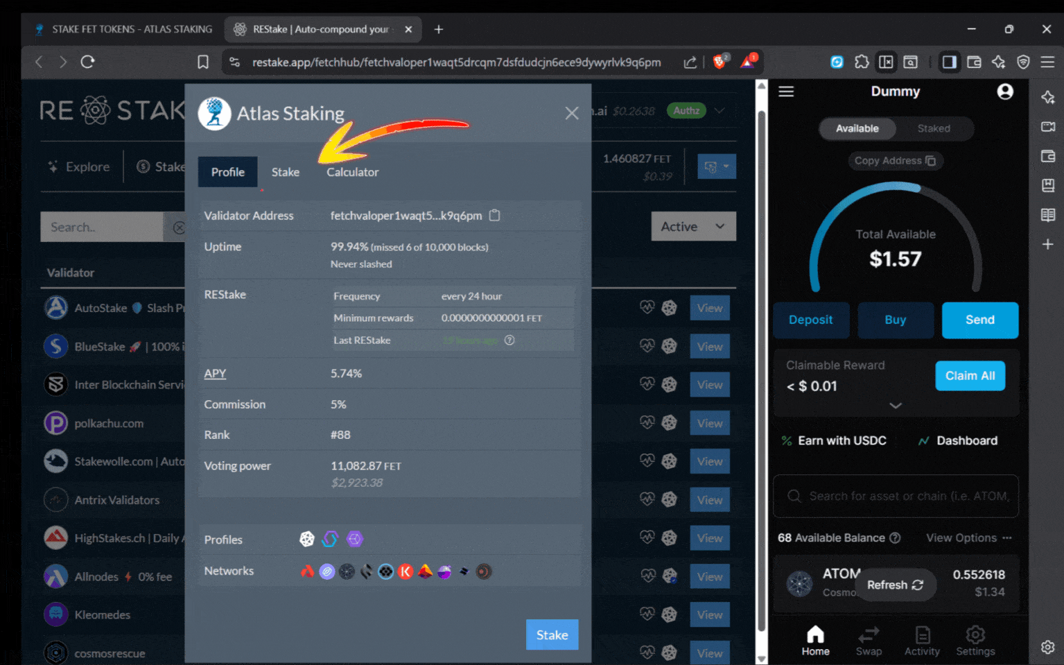 Are staking rewards automatically staked, What is auto compound staking, How often do you get rewards for staking, Are staking rewards compounded, Which is the highest paying auto staking & auto-compounding protocol, Is crypto staking compounded daily, What is the best staking platform, What are the best staking tokens, What is the daily compounding reward, What is the best auto compounding crypto, Is it better to compound daily or monthly, How can I earn daily compound interest, how to autocompound staking rewards, FET validator, FET restaking, How to stake FET tokens, The best FET protocol validator, Where to stake FET, REstake app, Atlas Staking