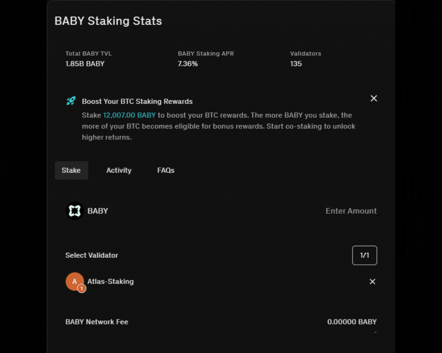 Babylon Staking, Babylon validator, staking BABY tokens, BTC staking Babylon finality provider, Babylon mainnet staking rewards, stake BABY tokens earn rewards, Bitcoin staking passive income, Babylon blockchain validator service, decentralized BTC staking platform, blockchain validator infrastructure, proof of stake validation service, secure cryptocurrency staking, institutional grade validator node, non-custodial Bitcoin staking, finality provider Babylon network, delegated proof of stake rewards, self-sovereign Bitcoin custody solution, crypto staking investment strategy, blockchain delegation for investors, financial independence cryptocurrency staking, long-term Bitcoin yield generation, decentralized finance validator partner, Atlas Staking validator commission rates, Babylon ecosystem staking guide, secure digital asset delegation, cryptocurrency passive rewards earning, https://staking.babylonlabs.io/btc, Keplr wallet, Keplr extension