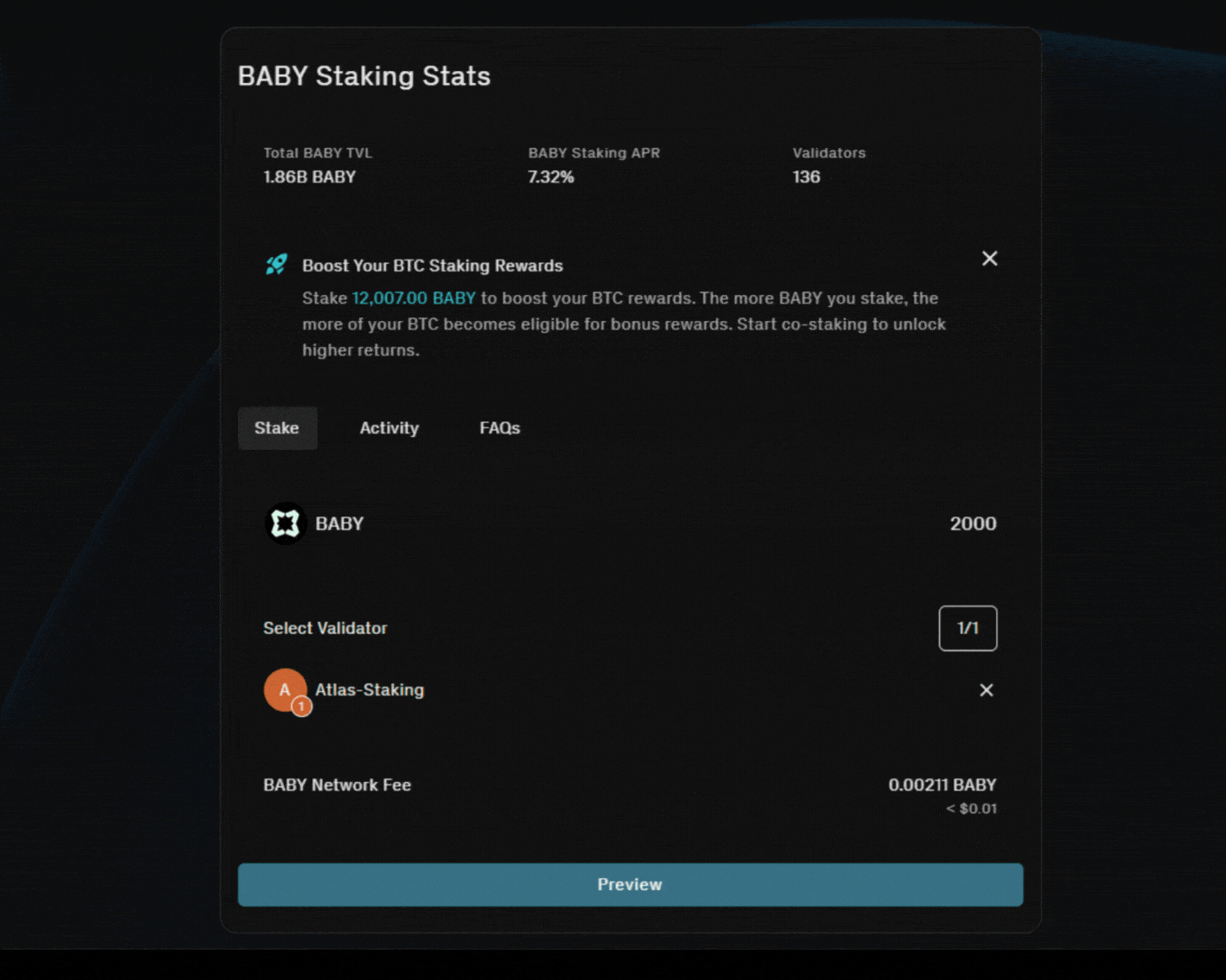 Babylon Staking, Babylon validator, staking BABY tokens, BTC staking Babylon finality provider, Babylon mainnet staking rewards, stake BABY tokens earn rewards, Bitcoin staking passive income, Babylon blockchain validator service, decentralized BTC staking platform, blockchain validator infrastructure, proof of stake validation service, secure cryptocurrency staking, institutional grade validator node, non-custodial Bitcoin staking, finality provider Babylon network, delegated proof of stake rewards, self-sovereign Bitcoin custody solution, crypto staking investment strategy, blockchain delegation for investors, financial independence cryptocurrency staking, long-term Bitcoin yield generation, decentralized finance validator partner, Atlas Staking validator commission rates, Babylon ecosystem staking guide, secure digital asset delegation, cryptocurrency passive rewards earning, https://staking.babylonlabs.io/btc, Keplr wallet, Keplr extension