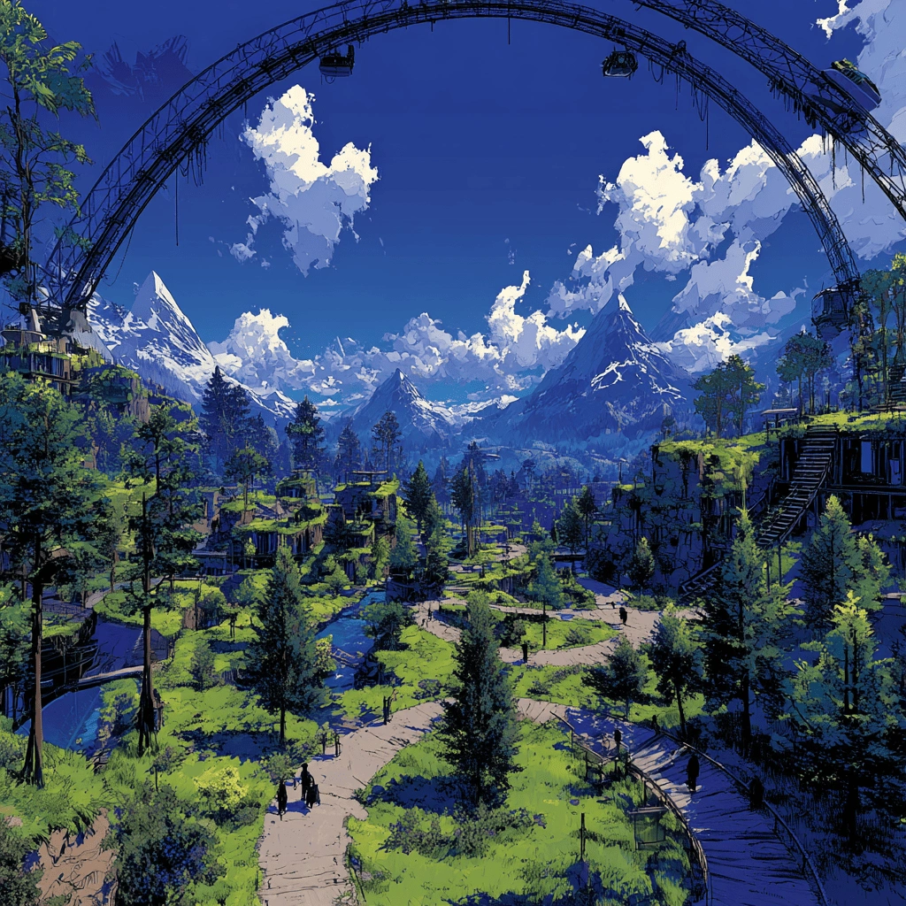 Futuristic server room illustration to evoke running a Monad validator node