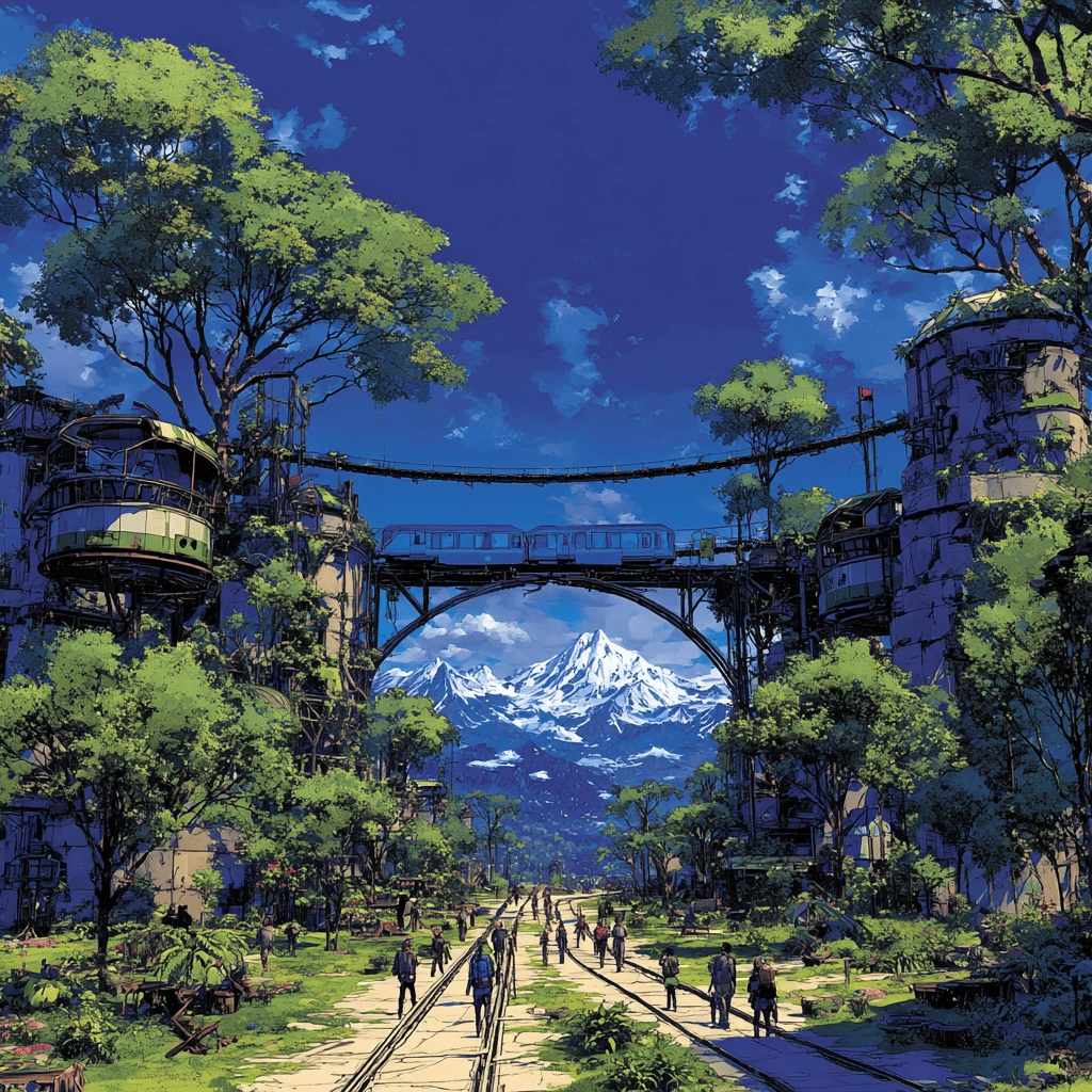 Warm artwork of a small group around laptops representing the Monad community of users, builders, and validators