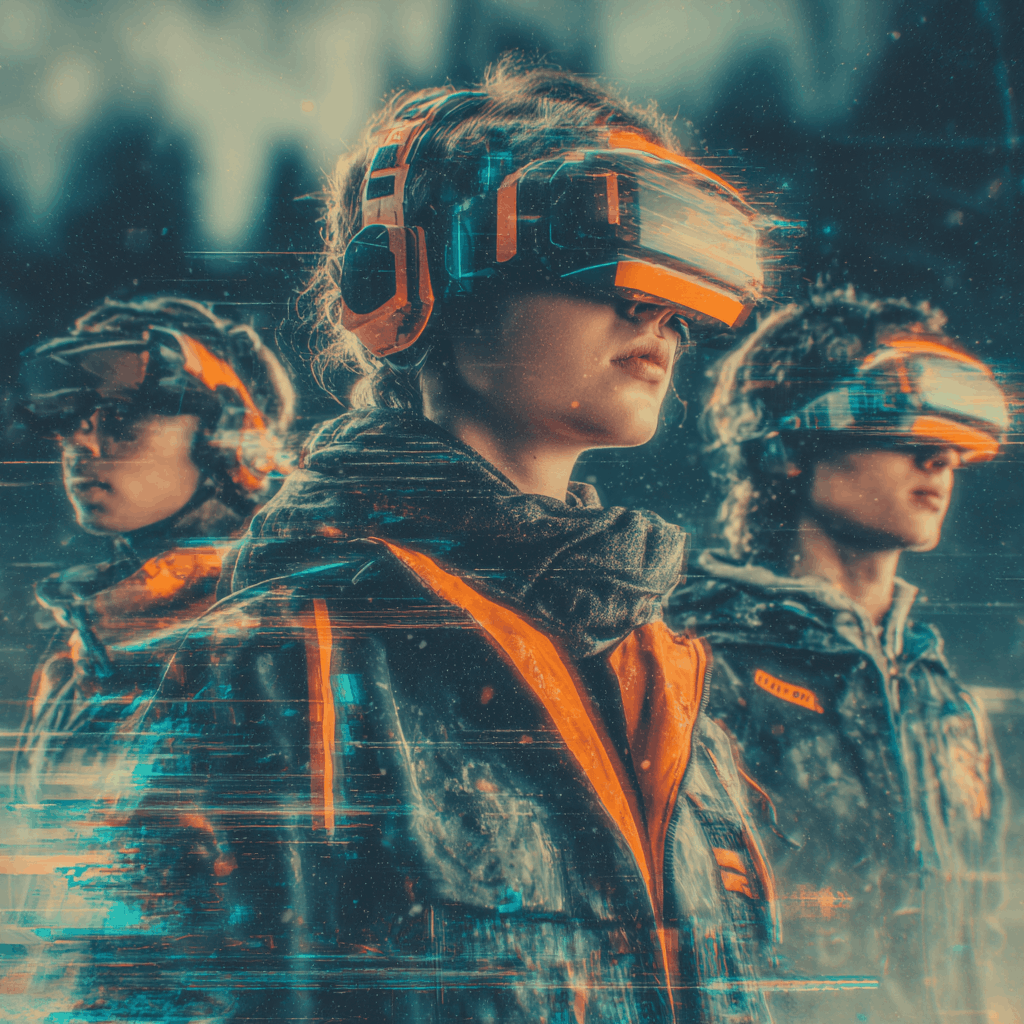 Concept art of AI coding assistant interacting with Story blockchain and smart contracts