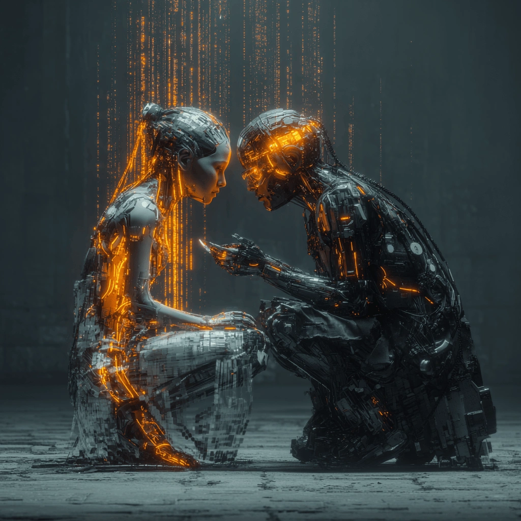 Concept artwork of Story Protocol validator and AI tools securing tokenized IP ecosystem