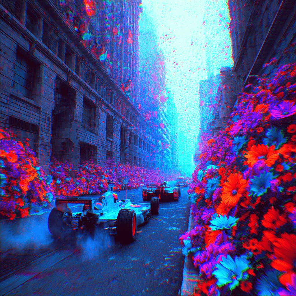 High‑tech SEDA blockchain racing circuit with glowing cars, illustrating fast modular data layer throughput, programmable oracles, and multi‑chain crypto integrations